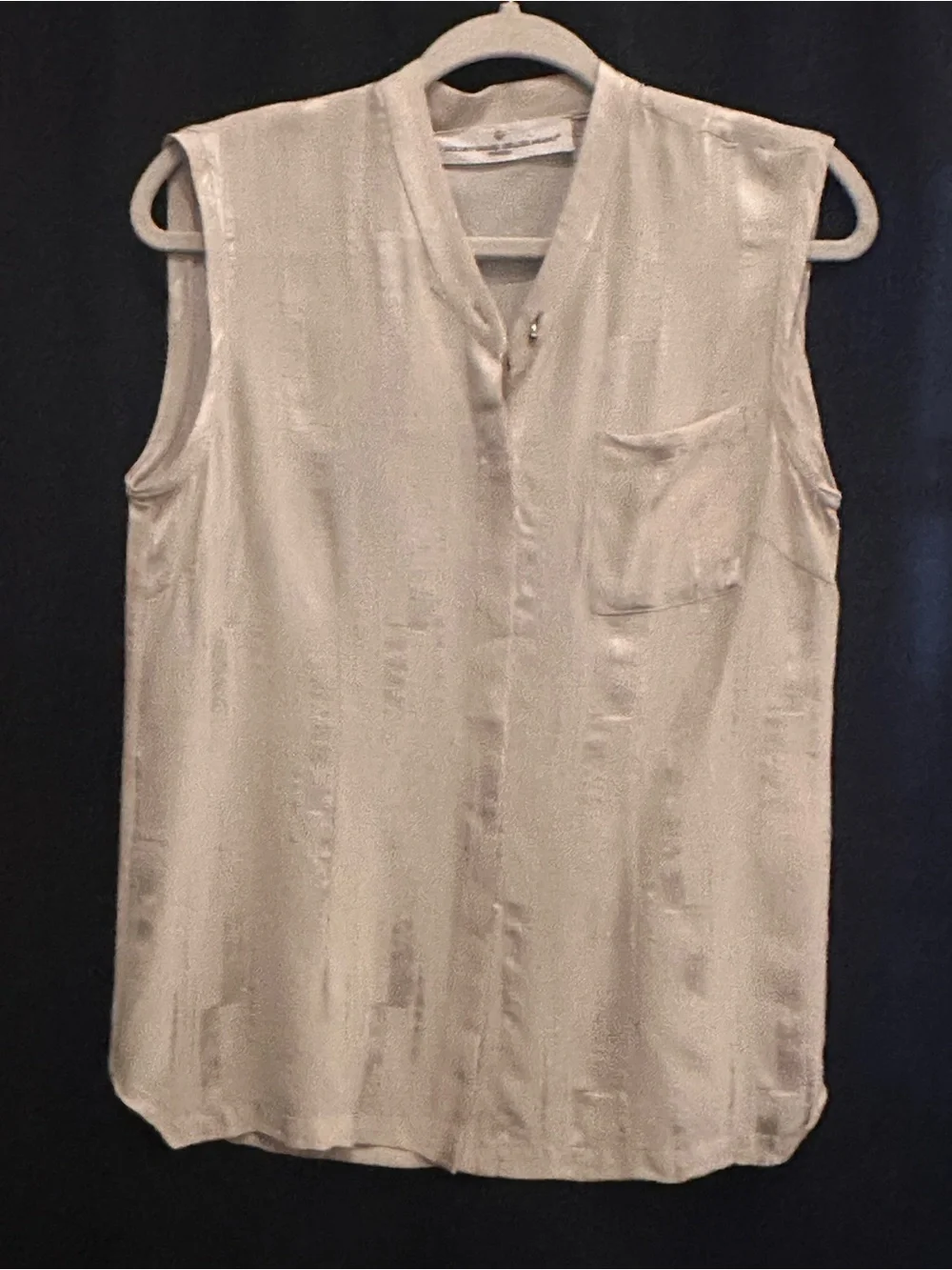 Golden Goose 100% Silk Sleeveless Top Champagne – NWT /made in Italy - Picture 12 of 13